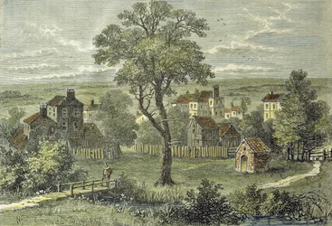Vista de Marylebone, desde el sitio de la actual Wigmore Street